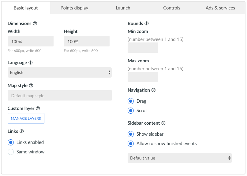 Screenshot - Livemap options in Wemap Pro